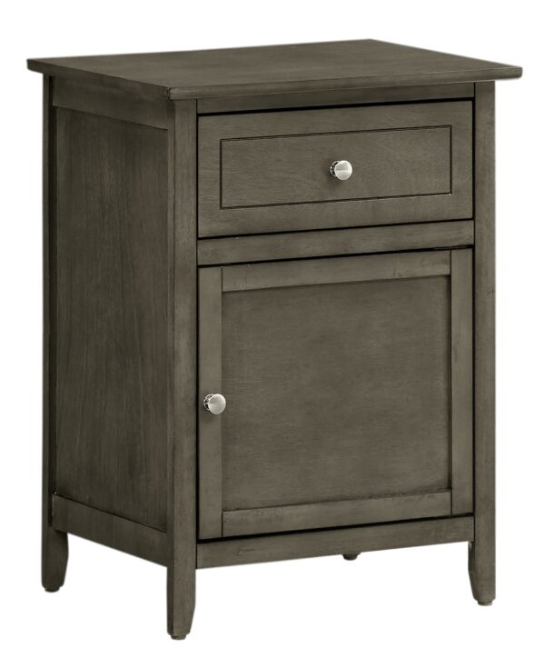 Chic Transitional Nightstand - Gray