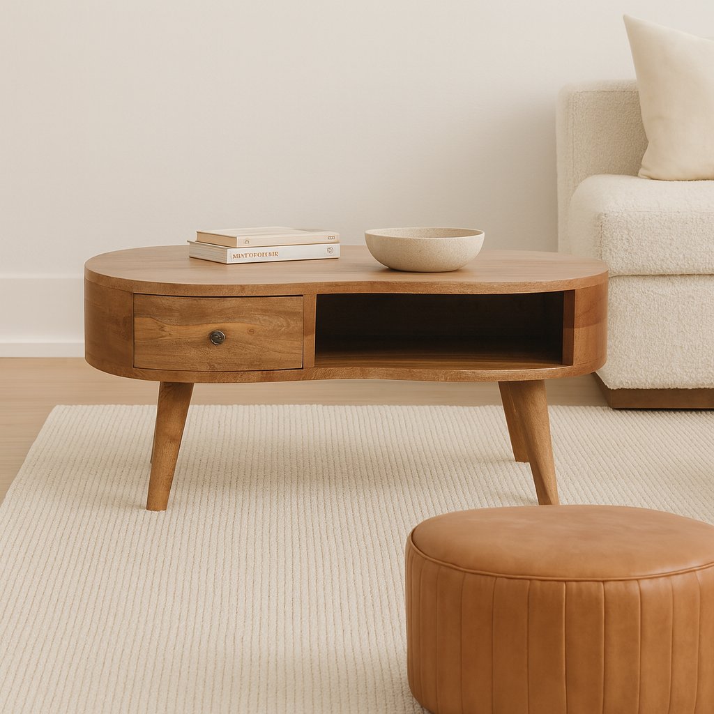 Wave Coffee Table - Oak - Image 11