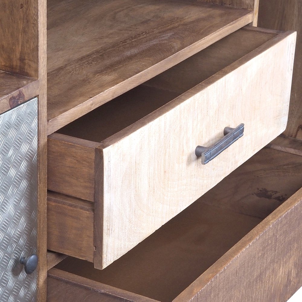 Rustic 2 Drawer Kitchen Island - Multi - Image 6
