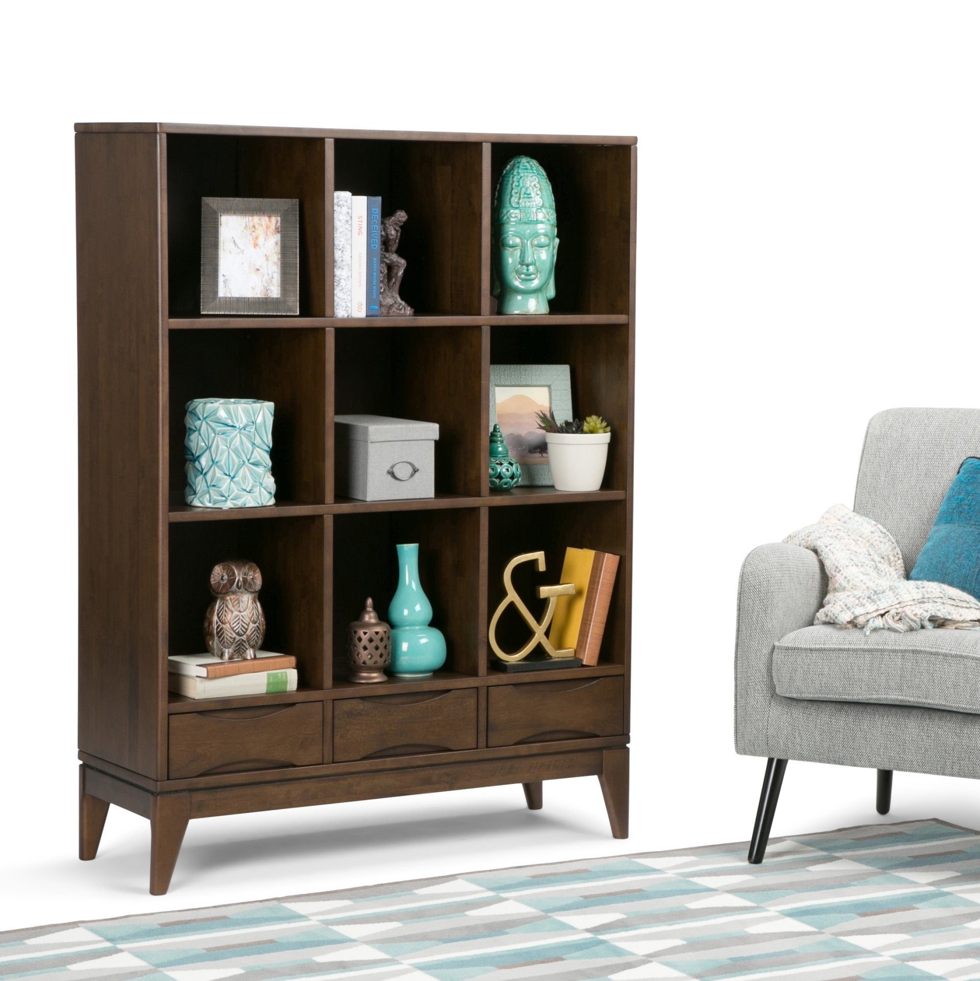 Harper - Cube Storage With Drawers - Walnut Brown - Image 8