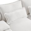 Modern U Shaped Sofa With Console, Cupholders And USB Ports, 6 Seat Upholstered Symmetrical Indoor Furniture, Sleeper Couch Set With Chaise - White - Image 10