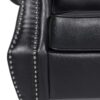 Contemporary 3 Seater Sofa With Nailhead Trim - Black - Image 11