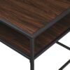 Contemporary Two Tone Metal Coffee Table - Dark Walnut - Image 2