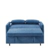 Pull Out Sleep Sofa Bed Loveseats Sofa Couch With Adjsutable Backrest, Storage Pockets, 2 Soft Pillows, USB Ports For Living Room, Bedroom, Apartment, Office - Blue - Image 14