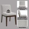 Edwyn - Linen Side Chair (Set of 2) - Gray - Image 6