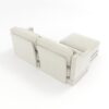Elegant 2 Seater Sofa With Ottoman Lumbar Pillows Ergonomic Design Chenille Wood Frame - Beige - Image 18