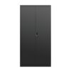 Metal Wardrobe Cabinet With Hanging Rod And Lock Adjustable Shelves Clothing Locker Storage - Black - Image 12