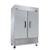 54" Commercial Refrigerator 49 Cu.Ft With 2 Solid Door Reach-In Refrigerators Stainless Steel Etl Approved Upright Fridge Storage - Silver - Image 3