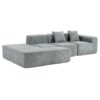 Sectional Sofa Full-Compressed Sofa Couch Free-Combined Sofa For Living Room - Gray - Image 24