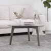 Modern Wooden Coffee Table With Storage Shelf - Gray - Image 2