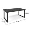 Outdoor Dining Table - Sandblast Dark Gray - Image 3