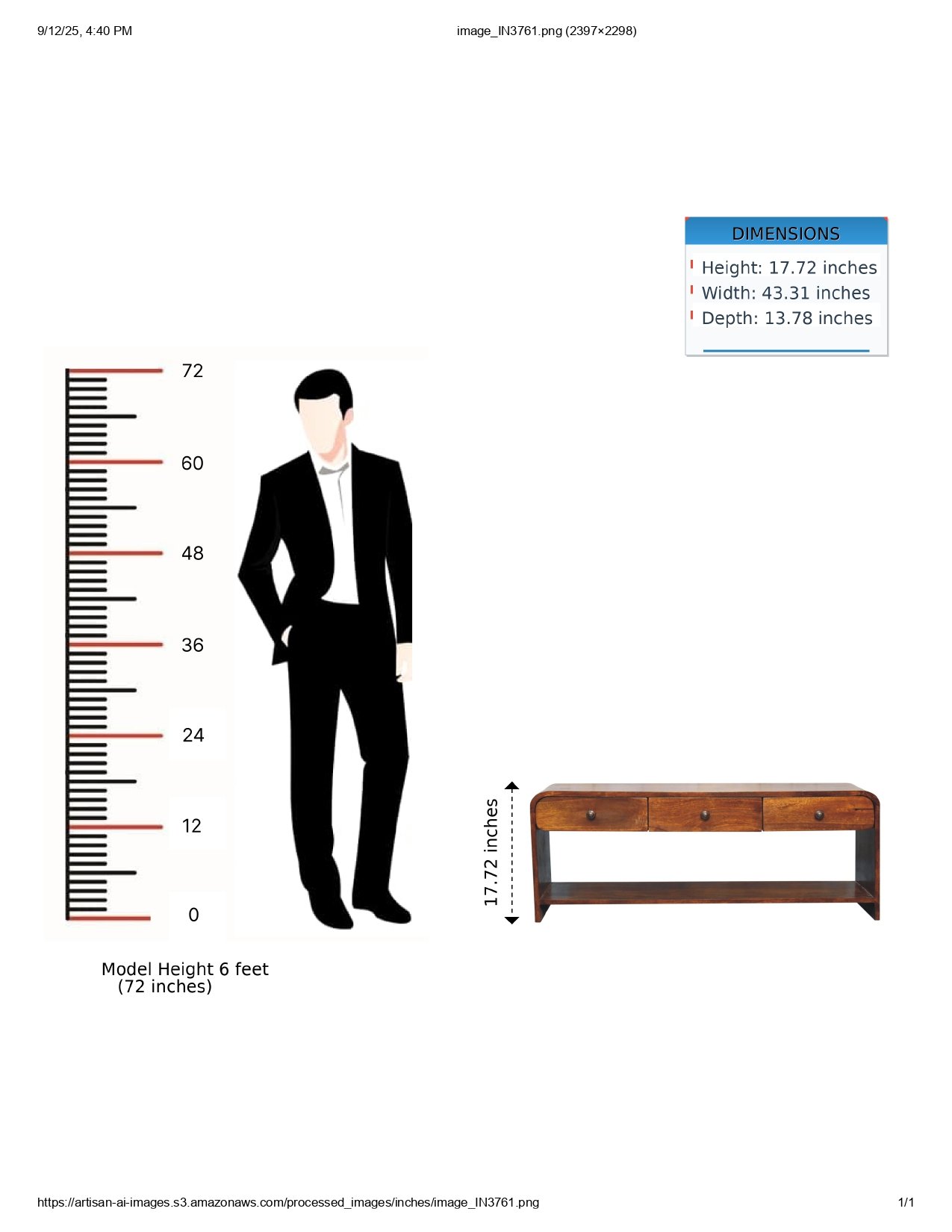 Aspen - Slim Media Unit - Dark Brown - Image 11