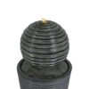 31.5" Tall Striped Column Fountain With LED Light Design For Outdoor Spaces - Gray - Image 9