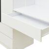 3 Door Storage Desk Wardrobe For Bedroom With Shelves And 3 Drawers - White - Image 7