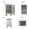 30 And 2 Bay Mobile School Charging Cart Station For Chromebook, Tablet And Laptop Computer With Power Strip Included - Antique White - Image 3