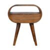 Circular Open Bedside Table - Chestnut - Image 22