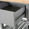 Aidah - Contemporary Kitchen Cart With Wheels - Gray - Image 12