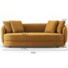 Dylan - Modern French Boucle Sofa - Dark Yellow - Image 3