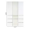 Elise - Modular Wood Closet System With Mirror For Custom Storage Solutions - White - Image 3