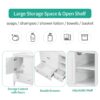 Bathroom Vanity Base Only, Solid Wood Frame And MDF Boards - White - Image 10