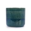 Grid Flowerpot (Set of 3), Planter For Patio, Garden, Windowsill - Blue / Green - Image 7