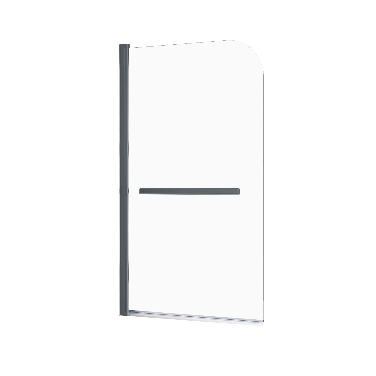 Bathtub Screen Framless Shower Door Tempered Glass Shower Panel - Transparent - Image 9