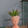 D7X11" Visage Head Bust Planter - Brown - Image 8