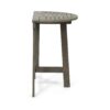 Outdoor Half Round Folding Bistro Table - Gray Finish - Image 8