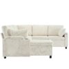 Sectional Sofa Versatile Sofa Bed Sofa Sleeper U - Shaped Sofa With Ample Storage Space, 2 Cup Holders And Charging Ports For Living Room - Beige - Image 19