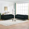 Oversized Sofa, 3 And 3 Seater, Tufted Couch For Living Room - Black - Image 2