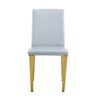 Exquisite 4 Dining Chairs Set With Metal Legs And Comfortable Sponge Filling - Light Gray - Image 10