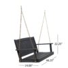 Tambora - Porch Swing With Slat Design And Complementing - Dark Gray - Image 3