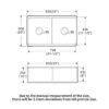Double Bowl Sink Workstation 33" With Built In Work Surface And Accessories - White - Image 3