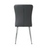 Modern Dining Chair (Set of 4) With Cloth Upholstery And Electroplated Metal Legs - Charcoal Gray - Image 10