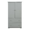 Wide Bathroom Storage Cabinet, Freestanding Storage Cabinet With Two Drawers And Adjustable Shelf, MDF Board With Painted Finish - Gray - Image 17