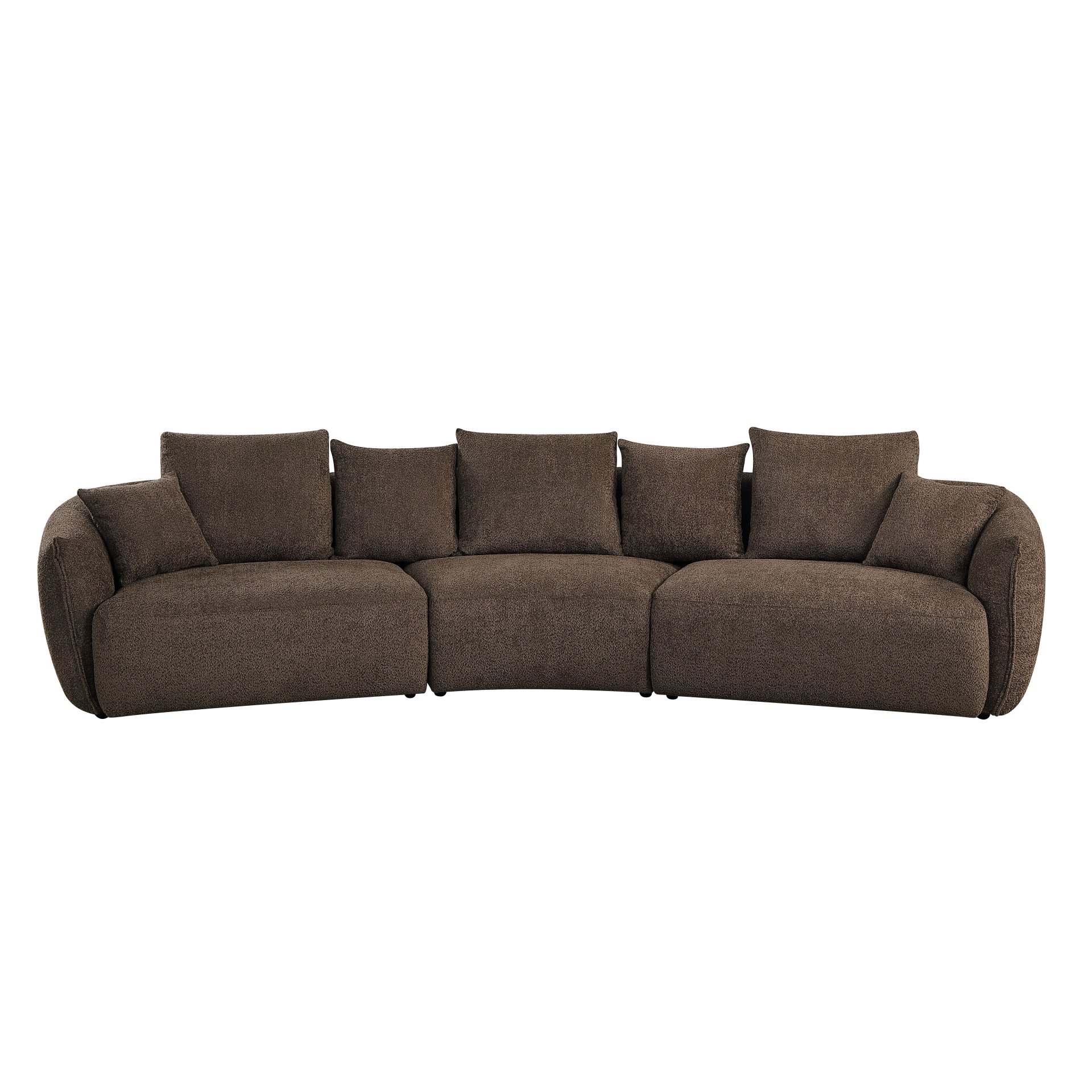 Bash - Anthology Boucle Sofa With Pillows - Brown - Image 10