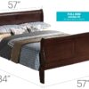 Full Bed Panel Sleigh - Cappuccino - Image 6