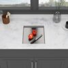 15" Undermount Bar Sink With Folding Faucet, 16 Gauge Stainless Steel, Single Bowl - Gunmetal Black - Image 4