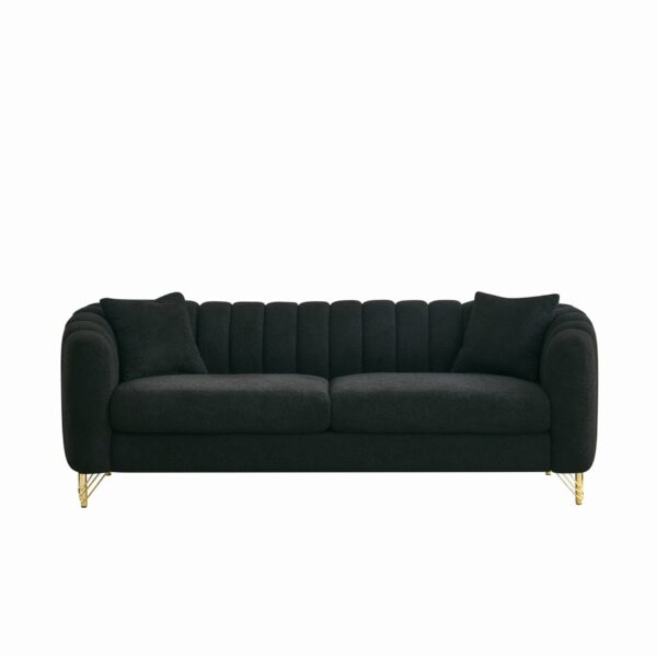 Tufted Oversized Sofa For Living Spaces - Black