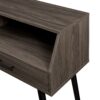 Contemporary 2 Drawer Angled Entry Table - Slate Gray - Image 3