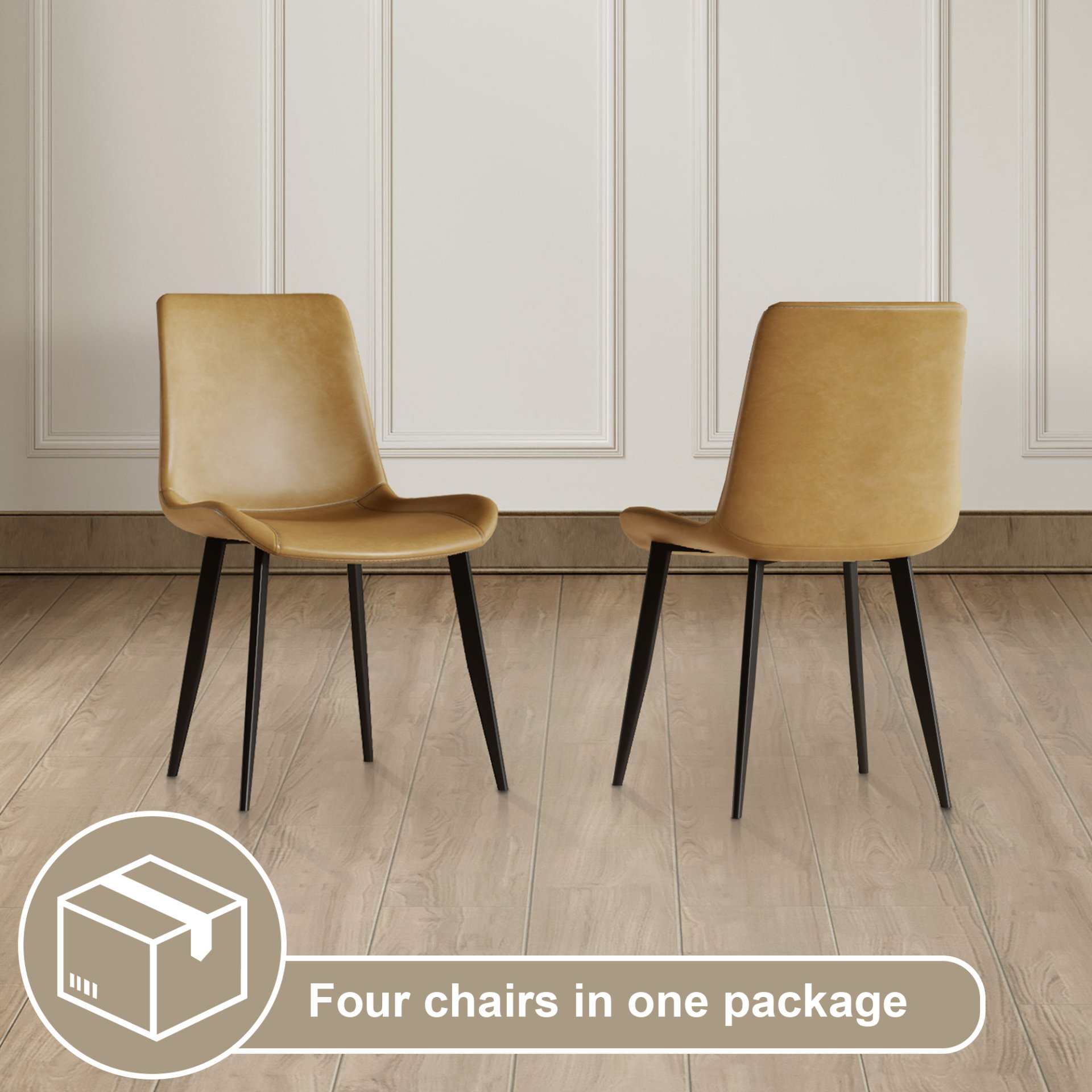 Dining Chair With Floral Seats And Carbon Steel Legs (Set of 4) - Brown - Image 11