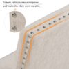 5 Piece Dining Set Table With 4 Thicken Cushion Dining Chairs - White / Beige / Black - Image 8