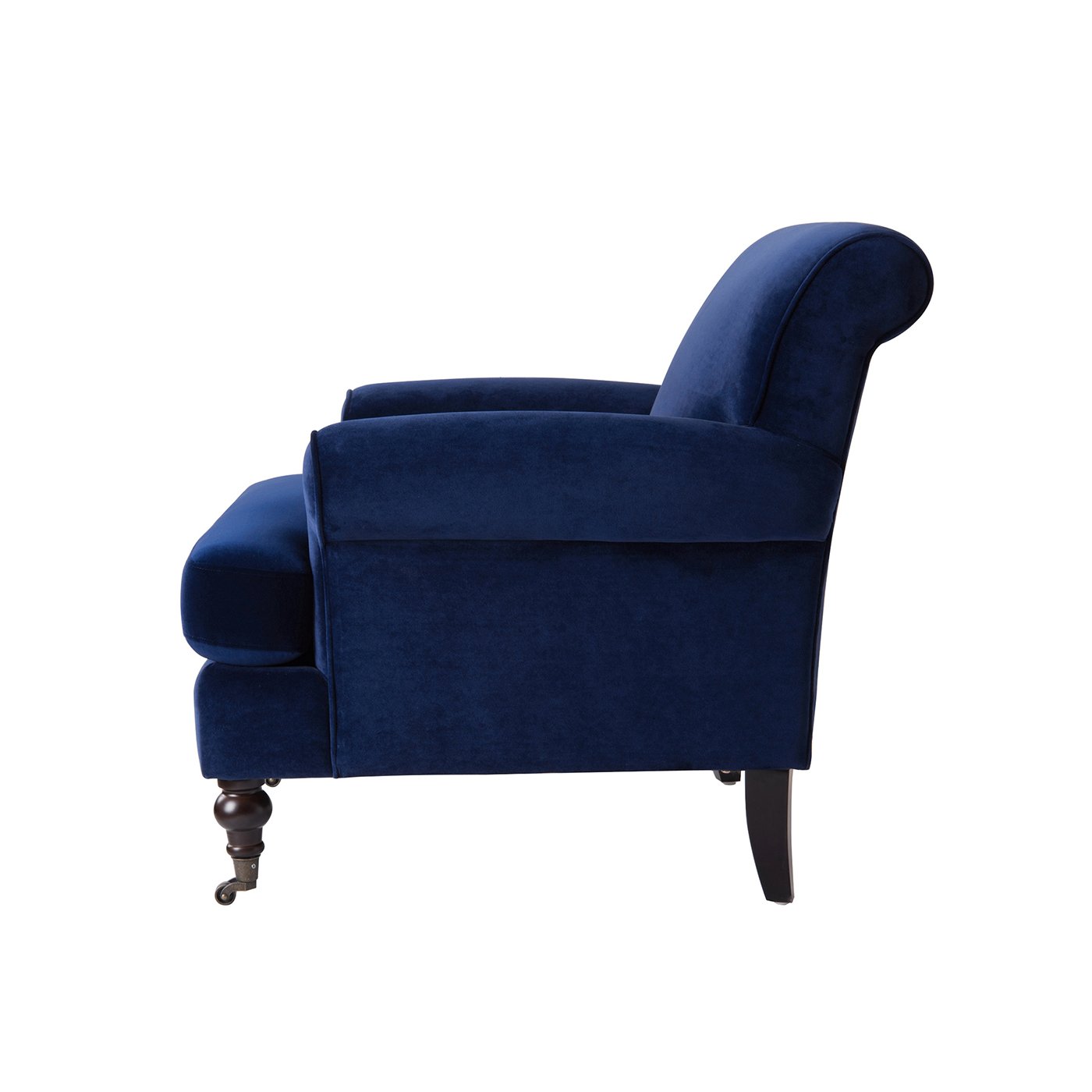 Alana Lawson - Accent Arm Chair Metal Casters - Navy Blue - Image 5