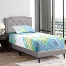 Deb - Twin Bed - Light Gray