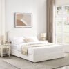 Liv - Queen Upholstered Platform Bed With Patented 4 Drawers Storage - Ivory Boucle - Image 5