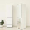 Elise - Modular Wood Closet System With Mirror For Custom Storage Solutions - White - Image 7