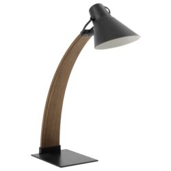 Noah - Mid-Century Modern Table Lamp - Walnut / Black