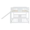 Full Over Full Bunk Bed With Ladder With Slide - White - Image 7