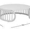 Harper - Indoor/Outdoor Modern Round Coffee Table - Geige Taupe Aluminum - Image 5