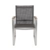 Poetic - Outdoor Dining Chair With Faux Wood Arms And Aluminum Frame (Set of 2) - Gray - Image 4